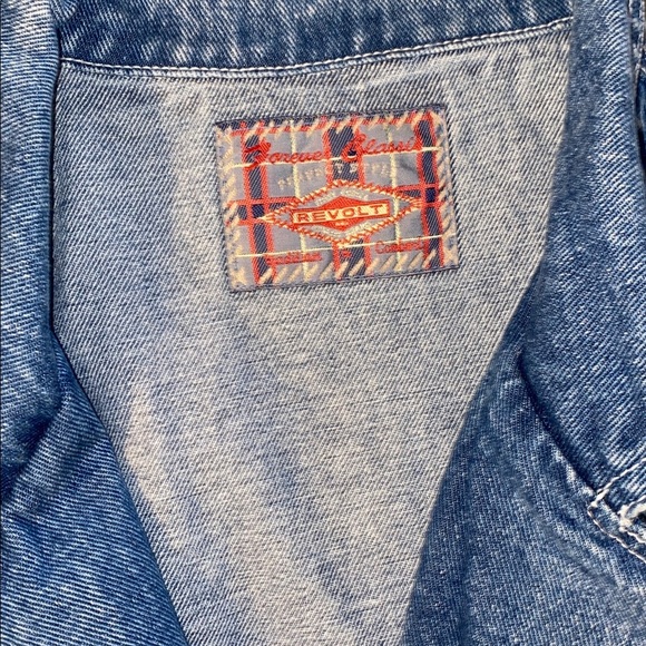 Vintage Revolt  Blue Denim Zip up Vest - Picture 3 of 4